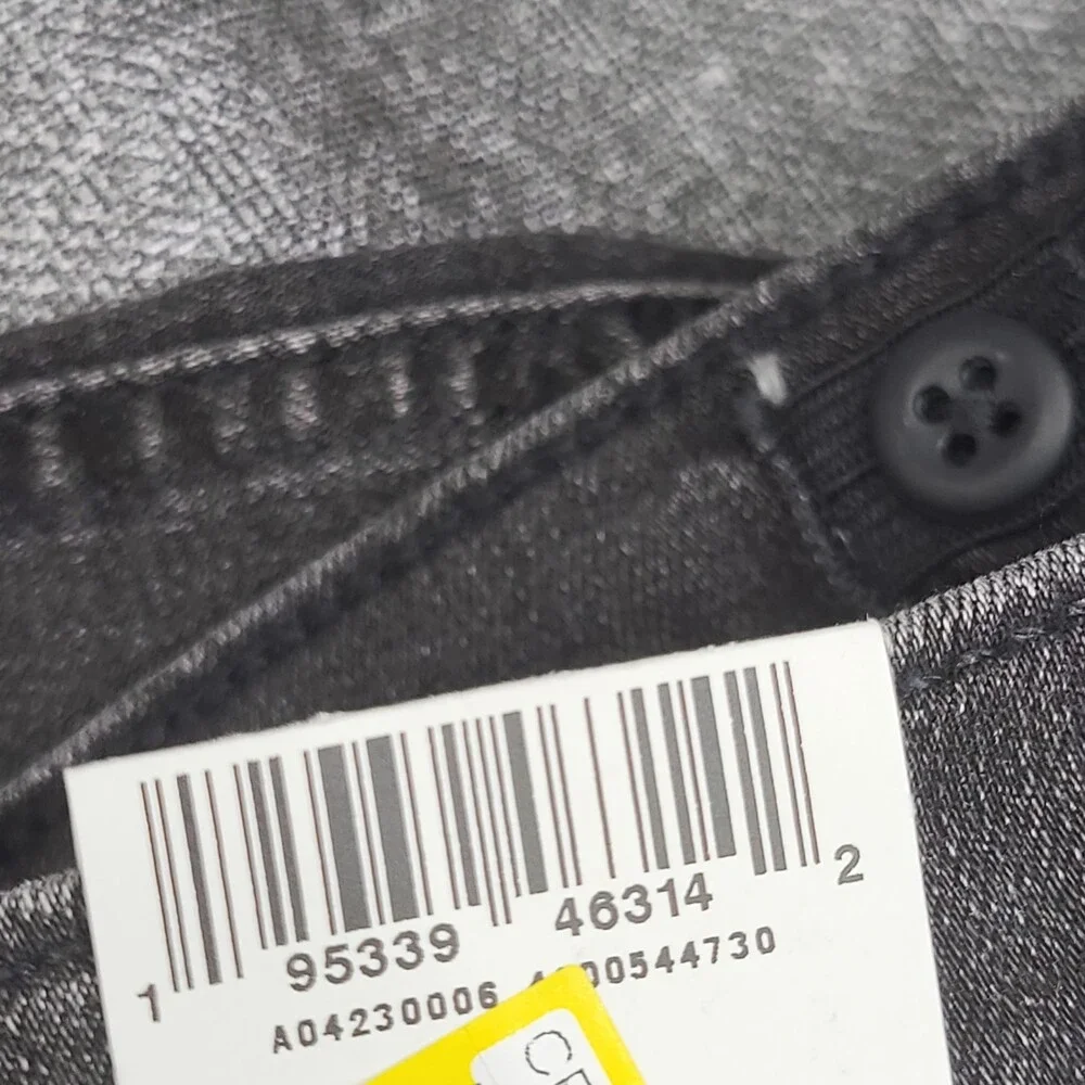 DENIZEN from Levi's Boys Taper Jeans Adjustable Waist Black Size 14